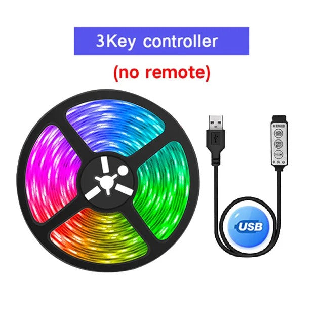 USB LED Strip Lights RGB 5050 Led Light Bluetooth App Control Flexible LED Lamp Ribbon For Room Decor TV BackLight Diode Tape